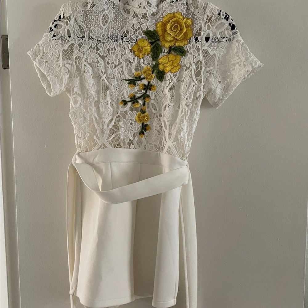 White lace romper